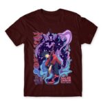 Solo Leveling Graffiti Burgundy Men's Tee for Anime, Solo Leveling