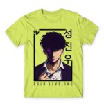 Solo Leveling – Jinwoo Apple Green Men's T-shirt for Anime, Solo Leveling