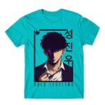 Solo Leveling – Jinwoo Atoll Blue Men's T-shirt for Anime, Solo Leveling