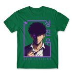 Solo Leveling – Jinwoo Kelly Green Men's Tee for Anime, Solo Leveling