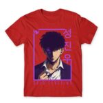 Solo Leveling – Jinwoo Red Men's T-shirt for Anime, Solo Leveling