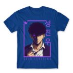Solo Leveling – Jinwoo Royal Blue Men's T-shirt for Anime, Solo Leveling