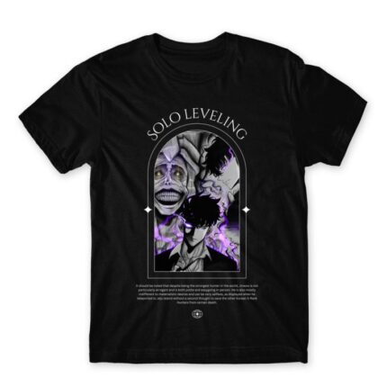 Solo Leveling S-Rank Black Men's Tee for Anime, Solo Leveling