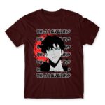 Solo Leveling Splash Burgundy Men's T-shirt for Anime, Solo Leveling