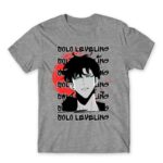 Solo Leveling Splash Grey Melange Men's T-shirt for Anime, Solo Leveling