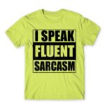 Speak fluent sarcasm Apple Green Men's Tee for Funny, Sarcastic Humour