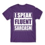 Speak fluent sarcasm Dark Purple Men's T-shirt for Funny, Sarcastic Humour