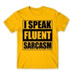 Speak fluent sarcasm Gold Men's Tee for Funny, Sarcastic Humour