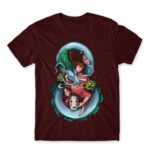 Spirited away – Chihiro & Haku Burgundy Men's Tee for Anime, Spirited Away