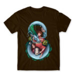 Spirited away – Chihiro & Haku Chocolate Men's Tee for Anime, Spirited Away
