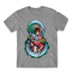 Spirited away – Chihiro & Haku Grey Melange Men's Tee for Anime, Spirited Away