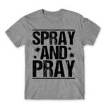 Spray and pray Grey Melange Men's Tee