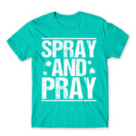 Spray and pray Turquoise Men's T-shirt