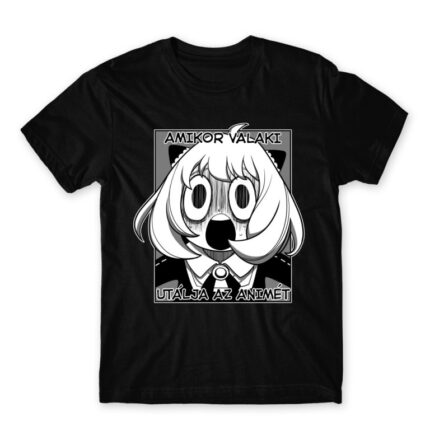 SPY X FAMILY Anya MEME Black Men's T-shirt for Anime, Spy X Family