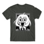 SPY X FAMILY Anya MEME Dark Grey Men's T-shirt for Anime, Spy X Family