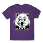 SPY X FAMILY Anya MEME Dark Purple Men's T-shirt for Anime, Spy X Family
