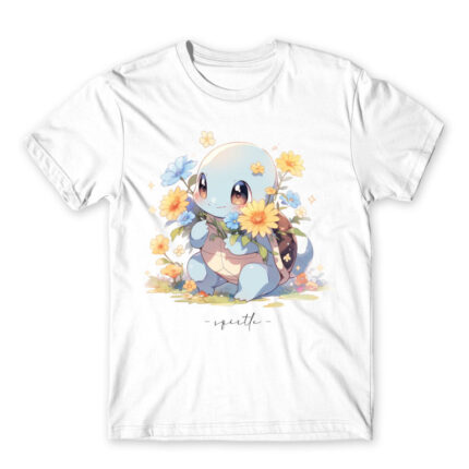 Squirtle – Botanical White Men's Tee for Anime, Pokemon