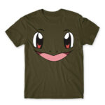 Squirtle face Army Men's T-shirt for Anime, Pokemon