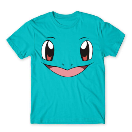 Squirtle face Atoll Blue Men's T-shirt for Anime, Pokemon