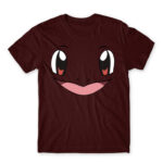 Squirtle face Burgundy Men's Tee for Anime, Pokemon