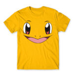Squirtle face Gold Men's Tee for Anime, Pokemon