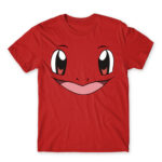Squirtle face Red Men's Tee for Anime, Pokemon