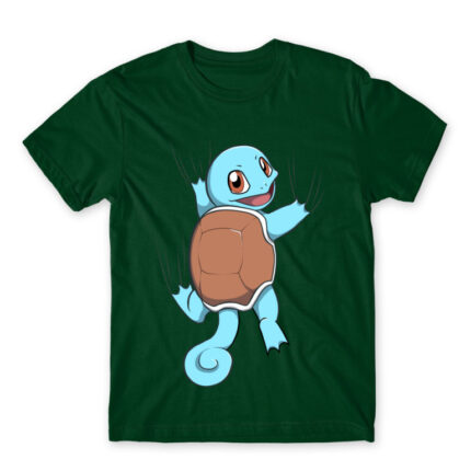 Squirtle hanging Bottle Green Men's Tee for Anime, Pokemon