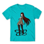 Steins; Gate – Makise Kurisu Atoll Blue Men's T-shirt for Anime, Steins Gate