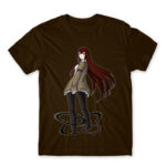 Steins; Gate – Makise Kurisu Chocolate Men's Tee for Anime, Steins Gate
