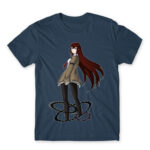 Steins; Gate – Makise Kurisu Denim Men's T-shirt for Anime, Steins Gate
