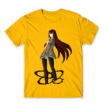 Steins; Gate – Makise Kurisu Gold Men's Tee for Anime, Steins Gate