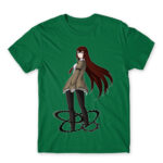 Steins; Gate – Makise Kurisu Kelly Green Men's T-shirt for Anime, Steins Gate
