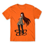 Steins; Gate – Makise Kurisu Orange Men's Tee for Anime, Steins Gate