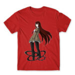 Steins; Gate – Makise Kurisu Red Men's Tee for Anime, Steins Gate