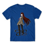 Steins; Gate – Makise Kurisu Royal Blue Men's Tee for Anime, Steins Gate