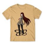 Steins; Gate – Makise Kurisu Sand Men's Tee for Anime, Steins Gate