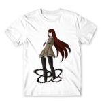 Steins; Gate – Makise Kurisu White Men's Tee for Anime, Steins Gate