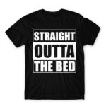 Straight outta bed Black Men's T-shirt for Funny, Laziness