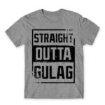 Straight outta gulag Grey Melange Men's T-shirt
