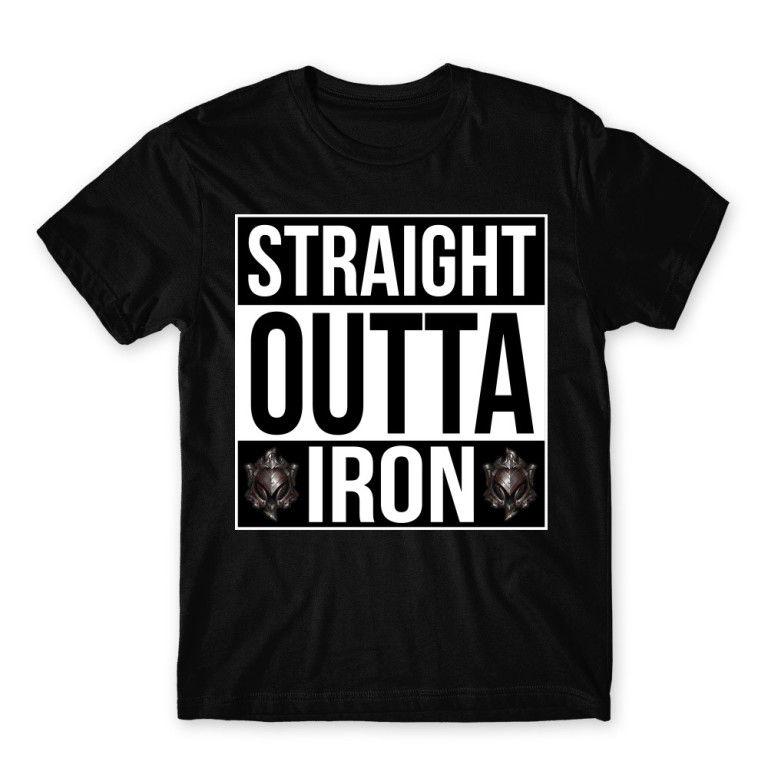 Straight outta iron Black Men's T-shirt Straight outta iron Black Men's T-shirt for Gaming, League Of Legends