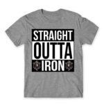 Straight outta iron Grey Melange Men's Tee for Gaming, League Of Legends