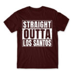 Straight Outta Los Santos Burgundy Men's T-shirt