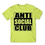 Straight outta social Apple Green Men's Tee for Antisocial, Funny