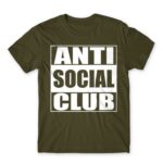 Straight outta social Army Men's T-shirt for Antisocial, Funny