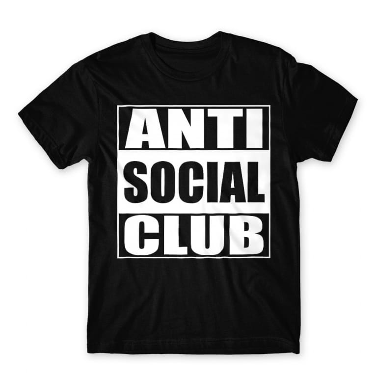 Straight outta social Black Men's Tee Straight outta social Black Men's Tee for Antisocial, Funny