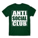 Straight outta social Bottle Green Men's T-shirt for Antisocial, Funny
