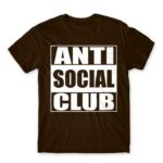 Straight outta social Chocolate Men's Tee for Antisocial, Funny