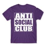 Straight outta social Dark Purple Men's Tee for Antisocial, Funny
