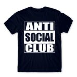 Straight outta social Navy Men's T-shirt for Antisocial, Funny