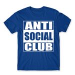 Straight outta social Royal Blue Men's Tee for Antisocial, Funny